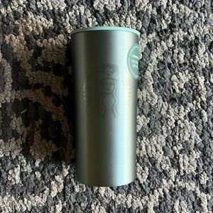 Starbucks Winter 2019 Stainless Steel Metallic Travel Tumbler with Teal Lid